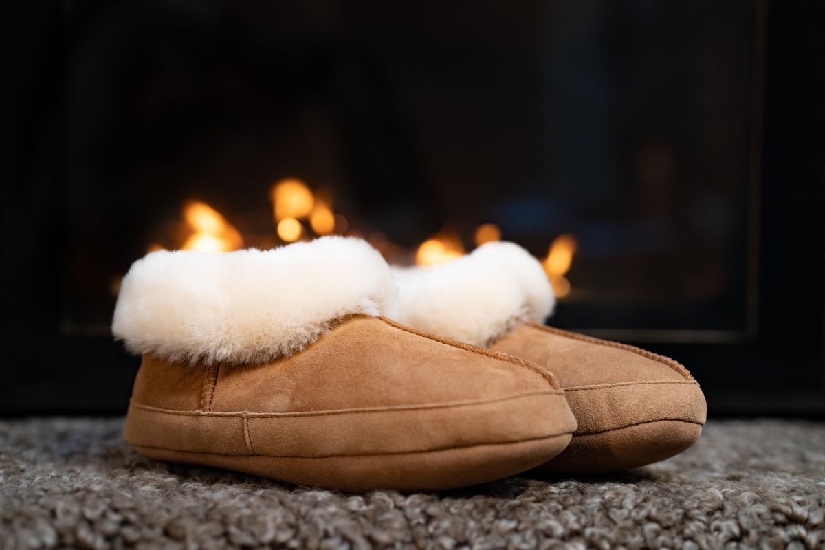 Soft Sole Slipper | Wildleder, Lammfell