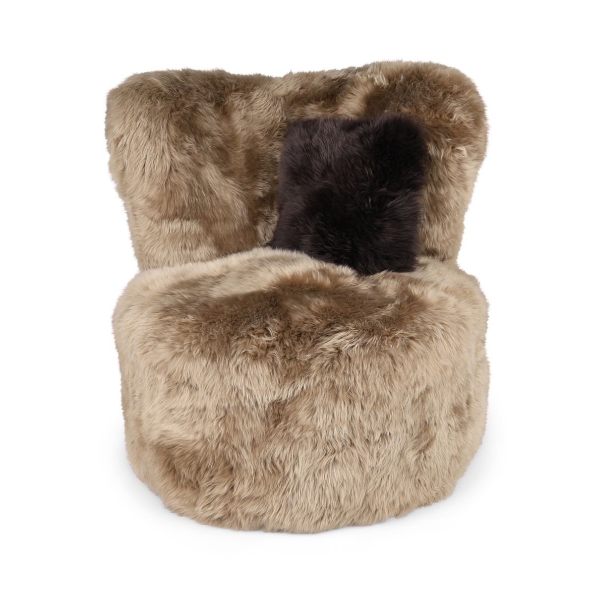 Runder Skandi Loungestuhl Taupe