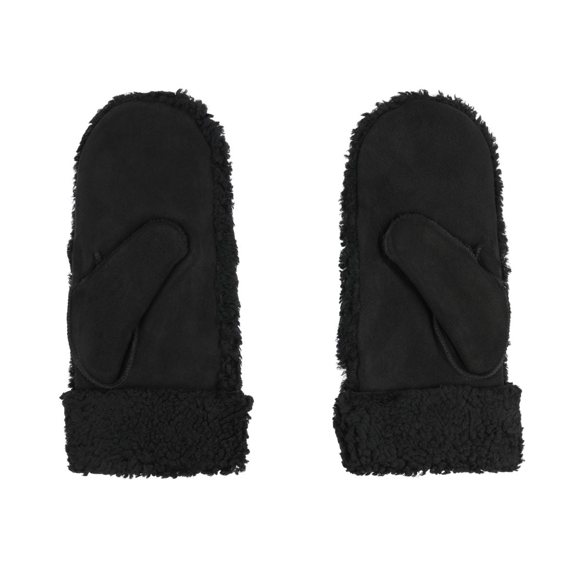 Iris Fäustlinge | Merino Lammfell Schwarz