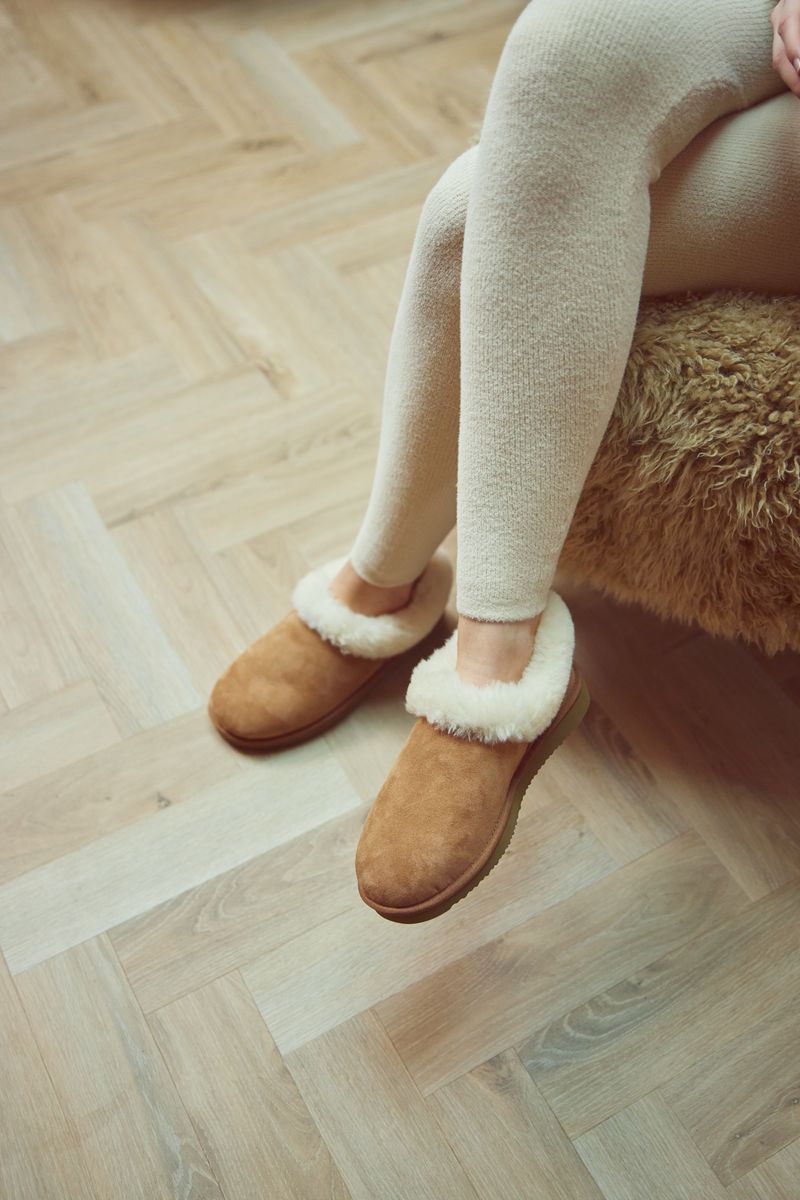 Hard Sole Slipper | Wildleder, Lammwolle