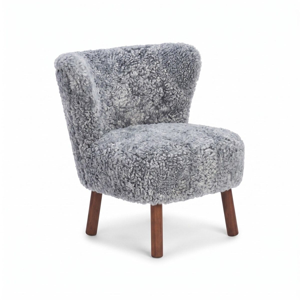 Emily Loungesessel | Kurzhaar | Design Möbel Hellgrau
