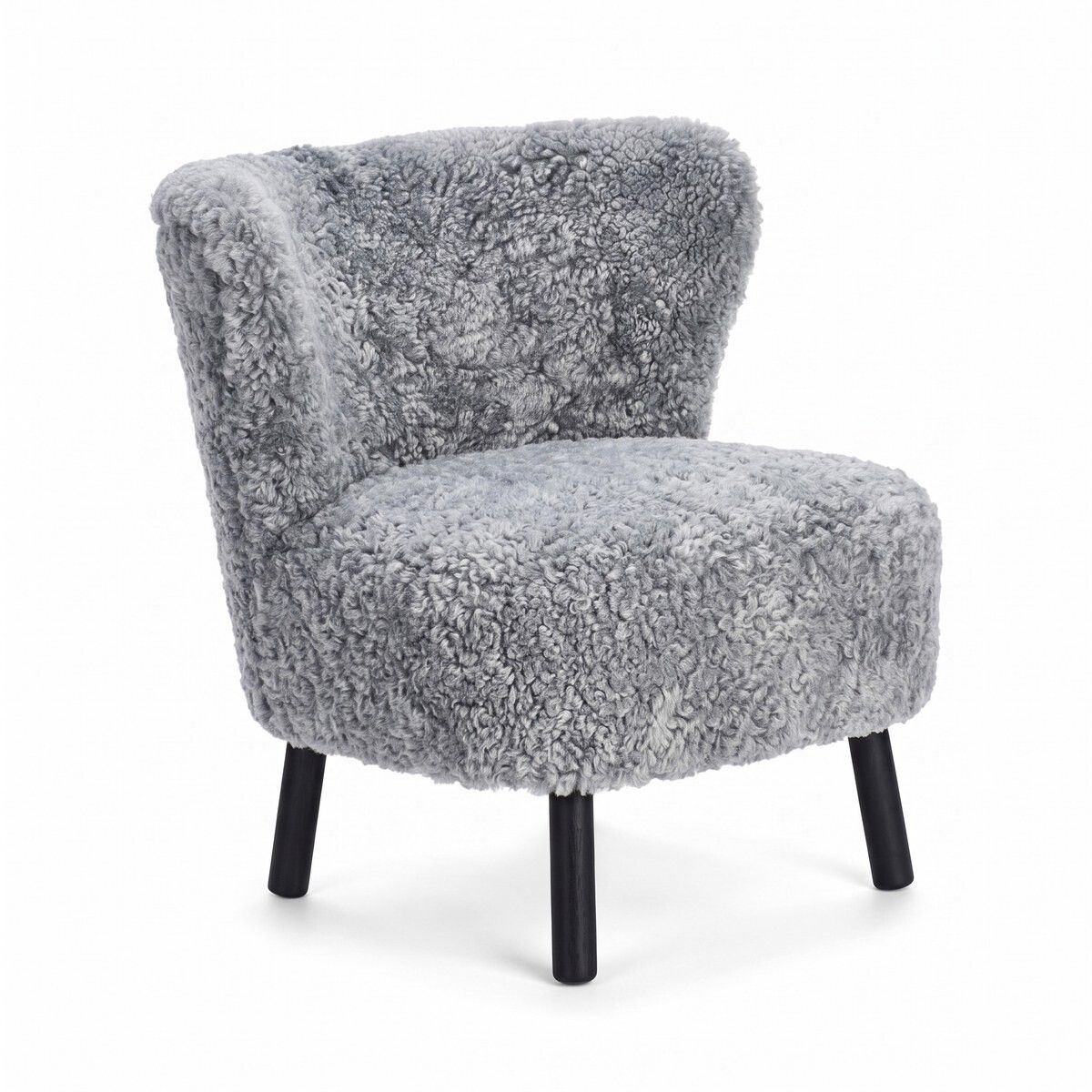 Emil Loungesessel | Kurzhaar | Design Möbel Hellgrau