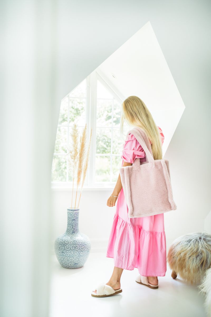 Maxi Glory Shopper | Lammfell Pink