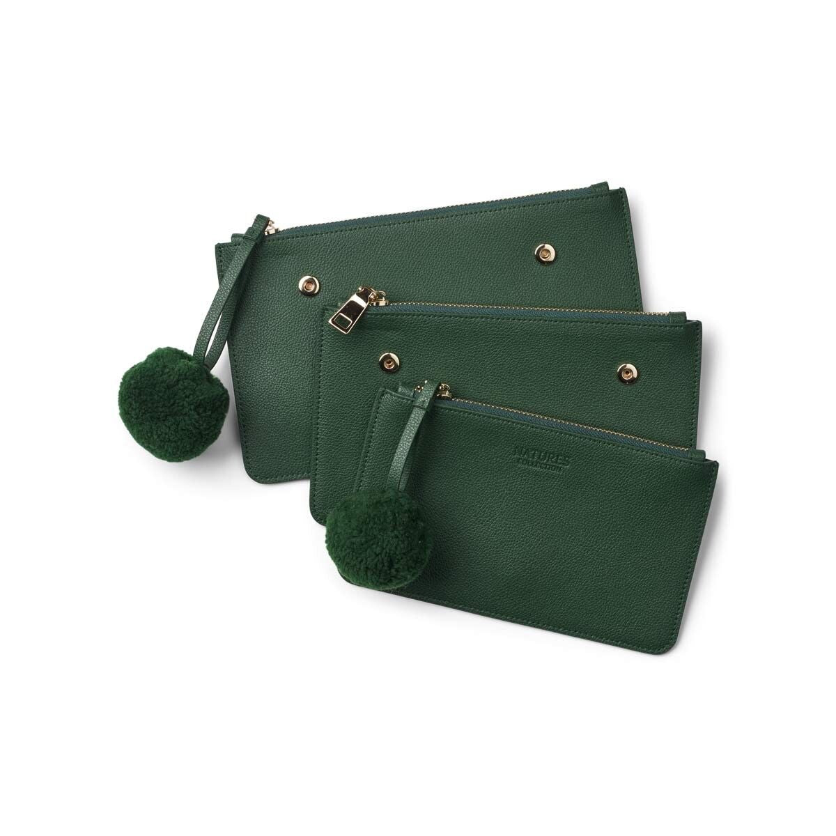 Camilla 3-in-1 Clutch | Lammleder Antikgrün