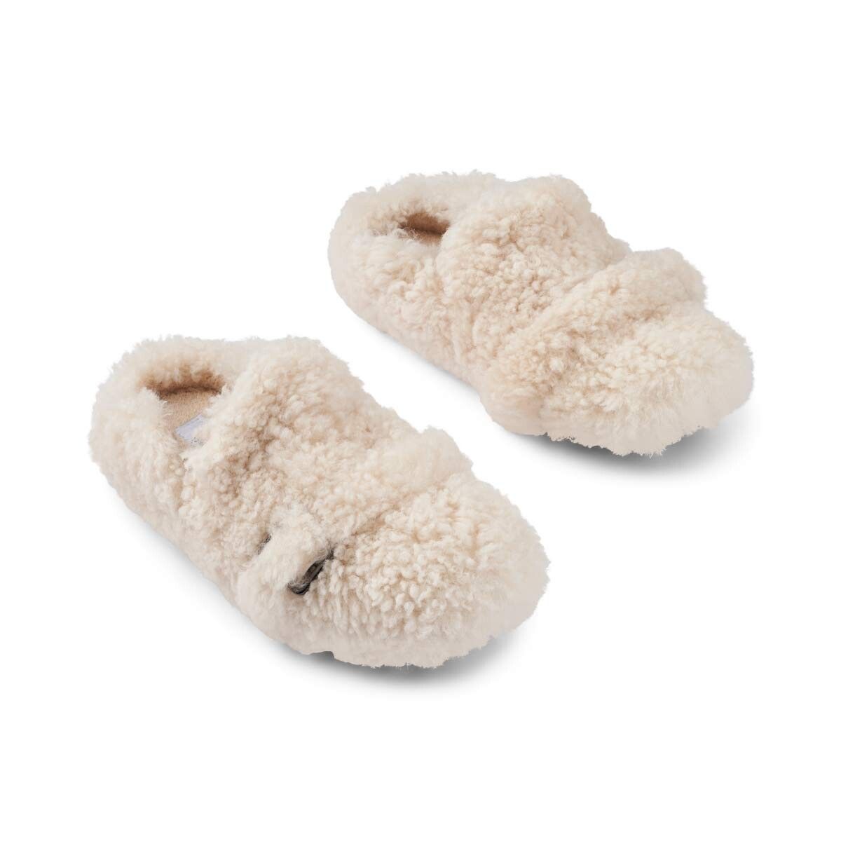 Fluffy Curly Slippers | Lammfell