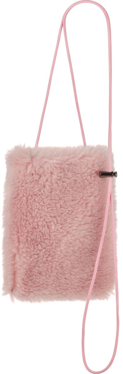 Gwen Handytasche | Lammfell Pink