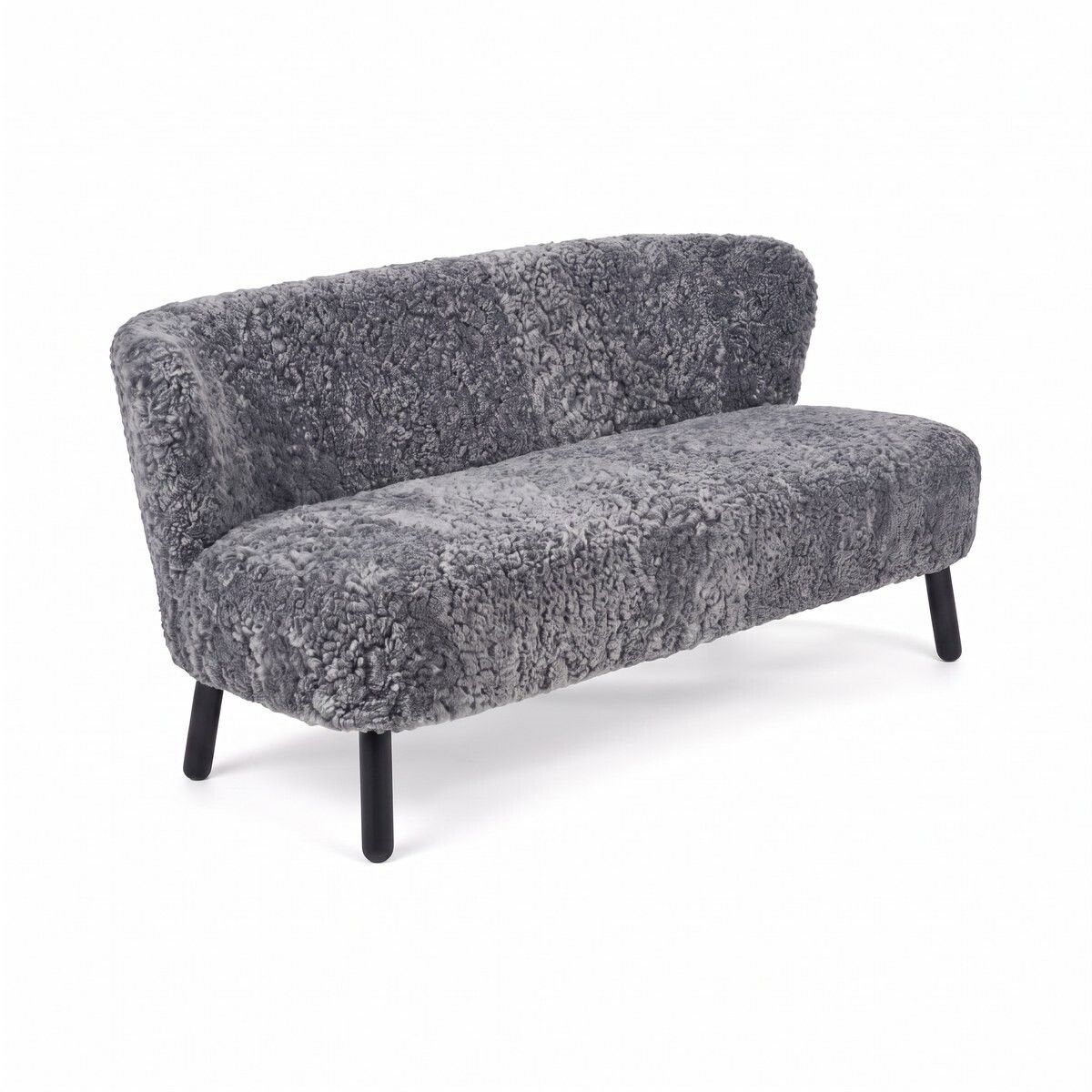Emanuel 2-Sitzer Sofa | Zweisitzer | Design Möbel Hellgrau
