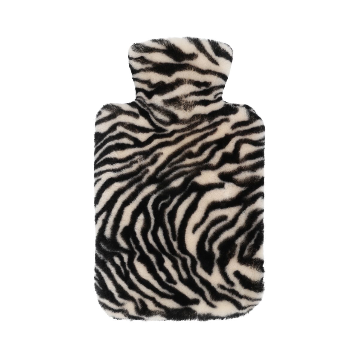 Mokassin Wärmflasche | Neuseelan | 37x27 cm Zebramuster: Schwarz/Creme