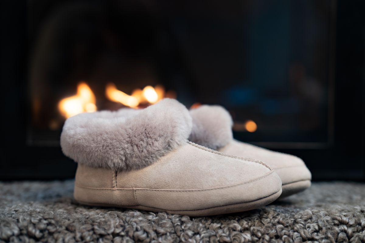 Soft Sole Slipper | Wildleder, Lammfell