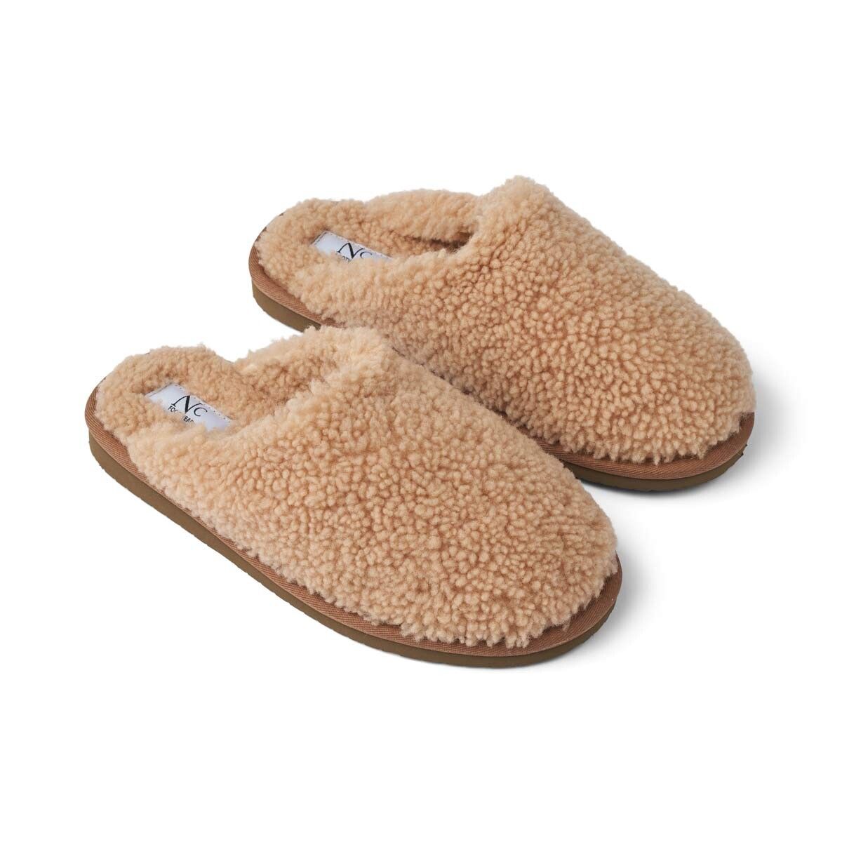 Unisex Curly Slippers | Lammfell Honig