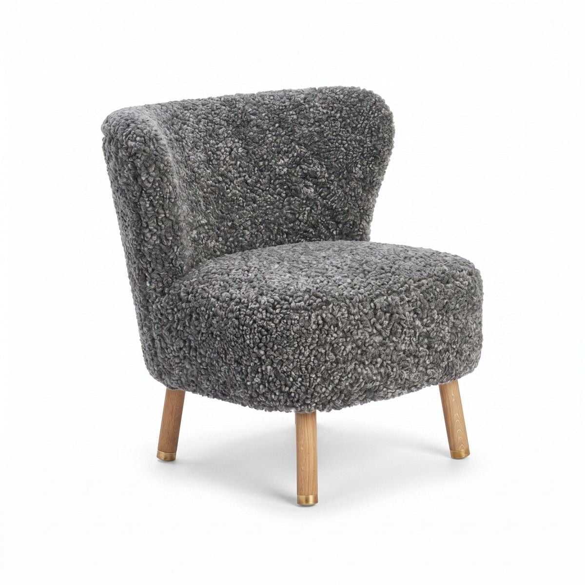 Emil Loungesessel | Kurzhaar | Design Möbel Grafit