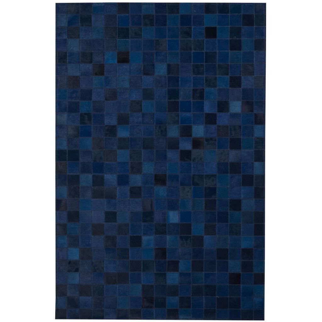 Kuhfellteppich Venedig | 170x240 cm Marineblau (Dunkel)