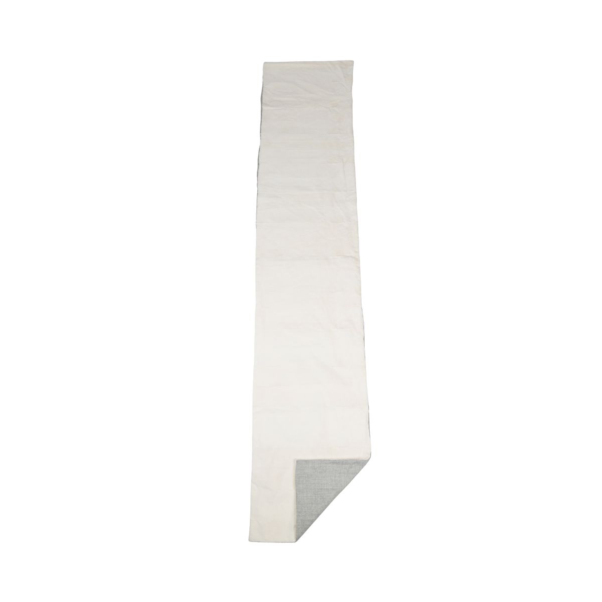 Nerzdecke | Kaschmirrückseite | Weiß | 52x258 cm