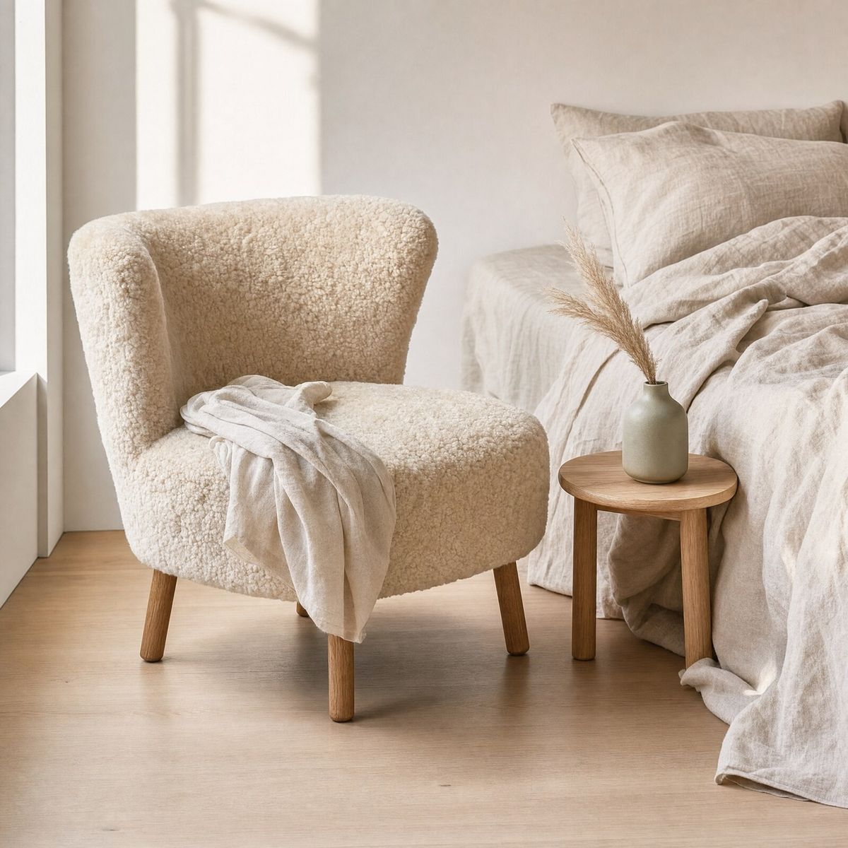Emil Loungesessel | Kurzhaar | Design Möbel Anthrazit