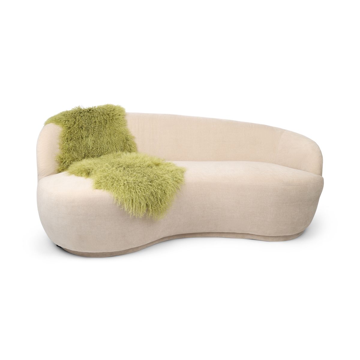 Lammfell | Tibet | 150x55 cm Waldgrün