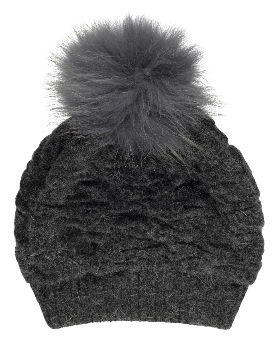 Sidse Beanie | Wolle, Waschbär Dunkelgrau/Dunkelgrau