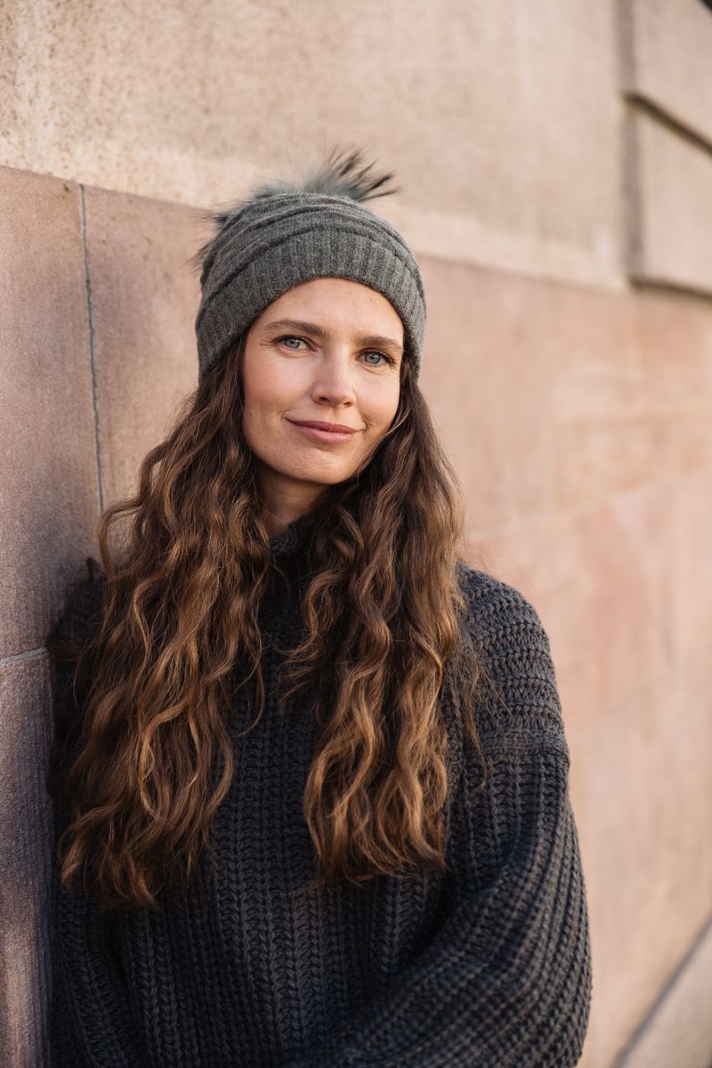 Sidse Beanie | Wolle, Waschbär