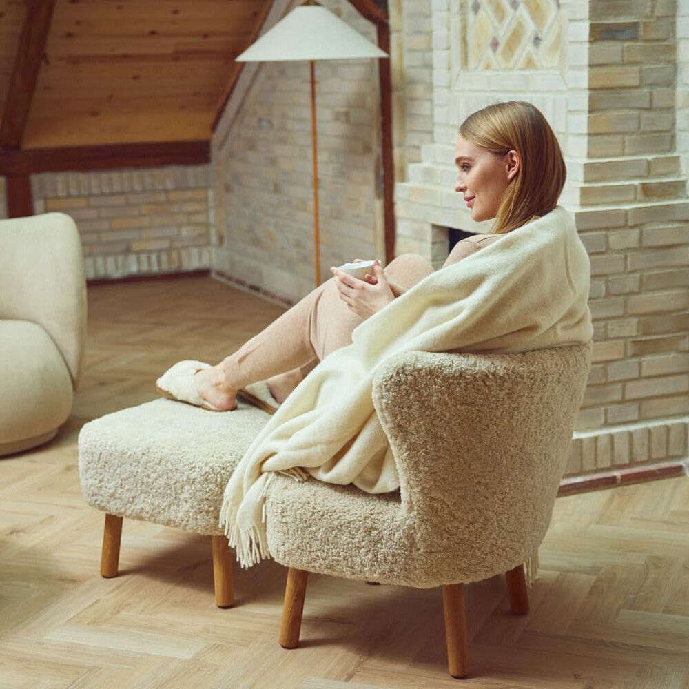 Emily Loungesessel | Kurzhaar | Design Möbel Anthrazit