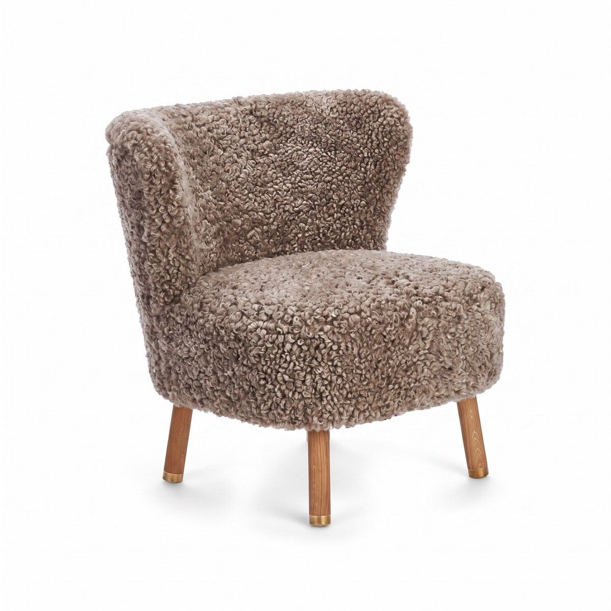 Emil Loungesessel | Kurzhaar | Design Möbel Cappuccino