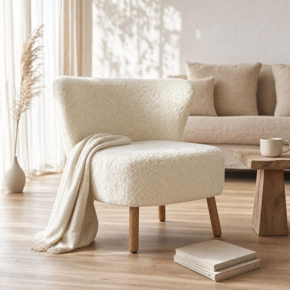 Emil Loungesessel | Kurzhaar | Design Möbel Anthrazit