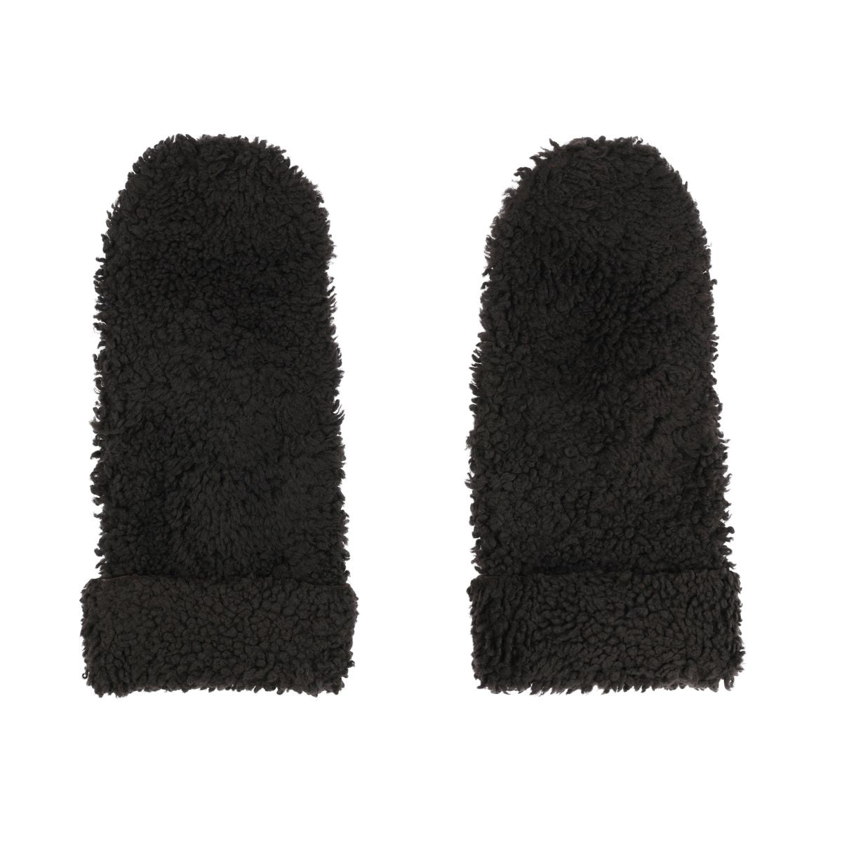 Iris Fäustlinge | Merino Lammfell Dunkelbraun