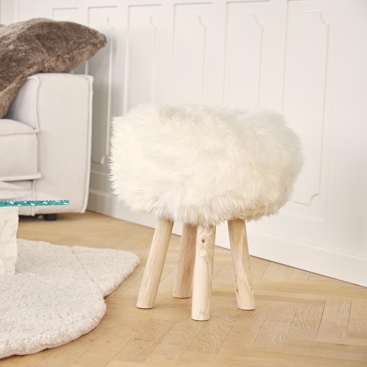 Hocker | Recyceltes Holz Natürlich