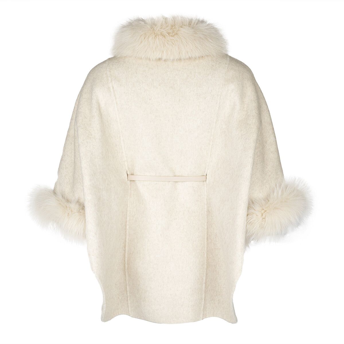 Lorraine Poncho | Wolle, Fuchs Beige