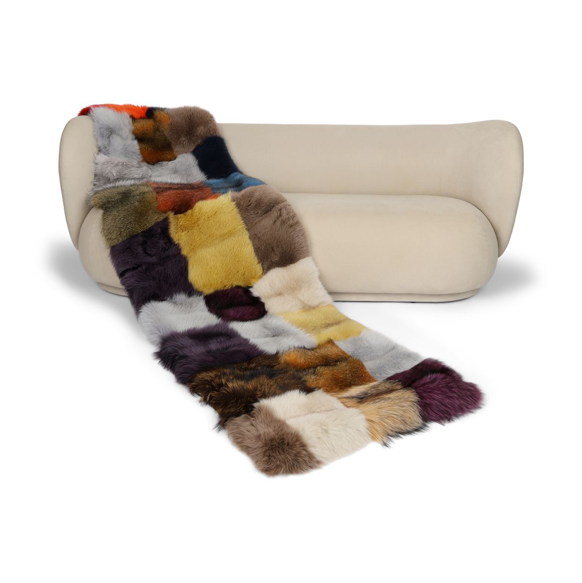 Premium Fuchsdecke | Norwegen | Kaschmirrückseite | Mix Fox | 75x250 cm