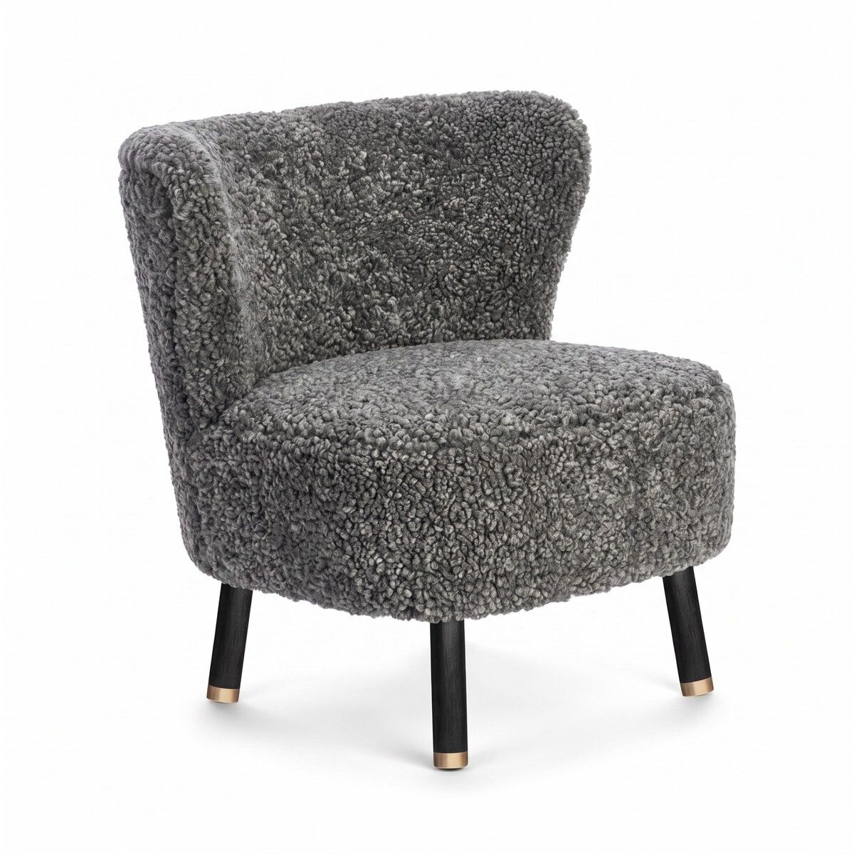 Emil Loungesessel | Kurzhaar | Design Möbel Grafit